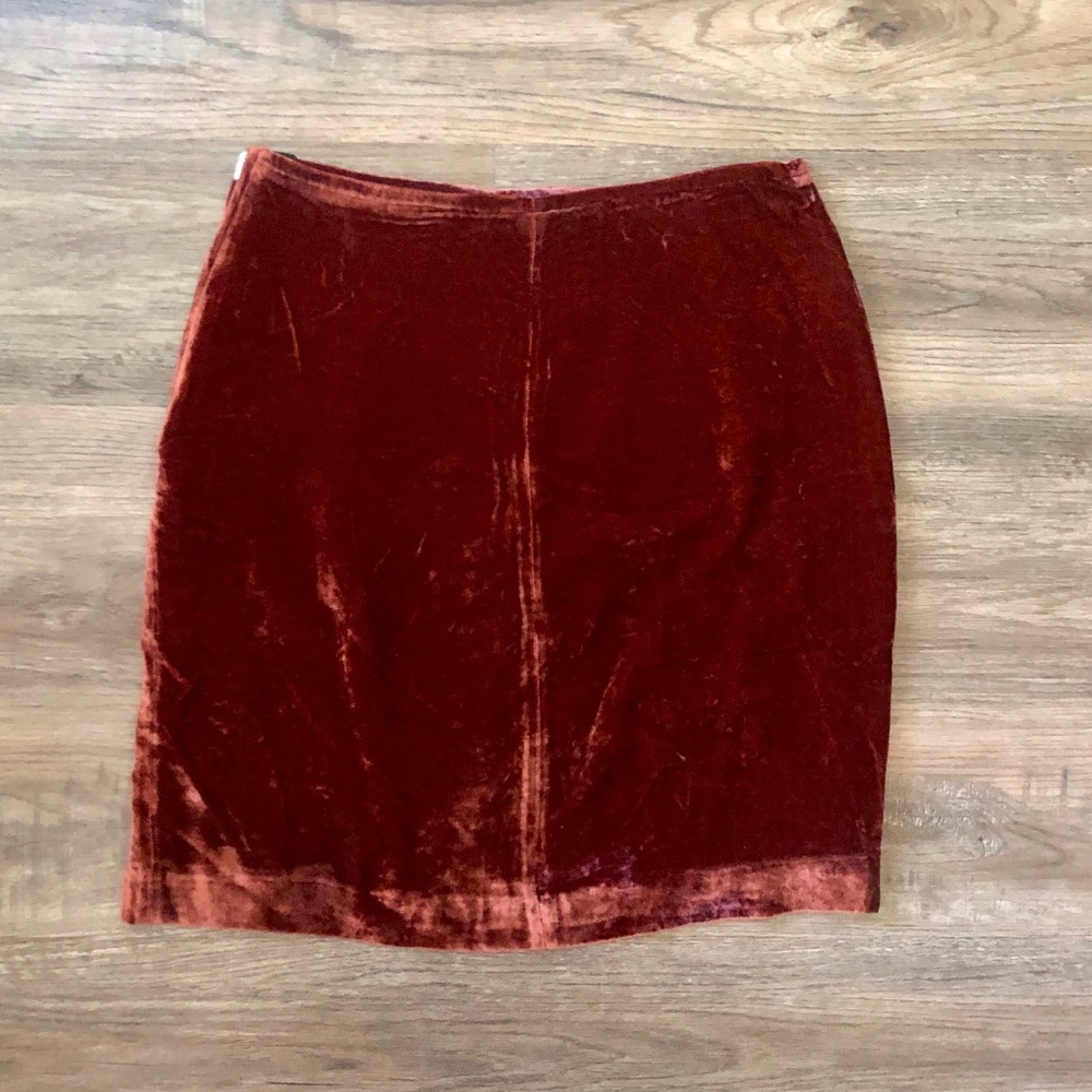 NWT Opening Ceremony Wine Velvet Mini Skirt - Picture 7 of 12